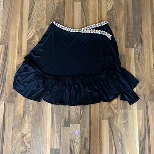 Vintage, Roberta Scarpa Made in Italy Shell Embellished Asymmetrical Skirt, 14